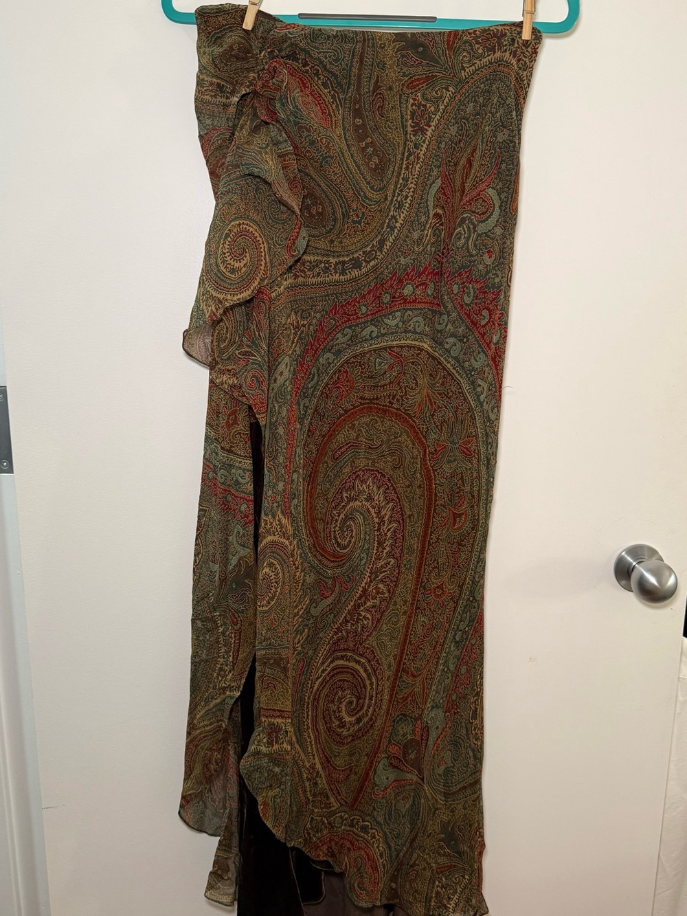 Vintage Ralph Lauren Paisley Midi Skirt - perfect for fall!